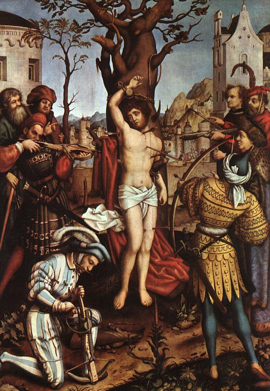 HOLBEIN, Hans the Elder The Martyrdom of Saint Sebastian china oil painting image